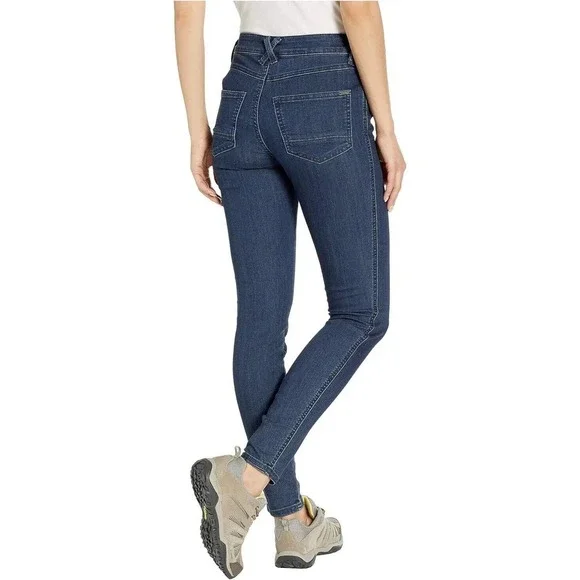 prAna Womens Oday Organic Cotton High Rise Skinny Jeans Sz 8 Regular Indigo NWT - Picture 3 of 10